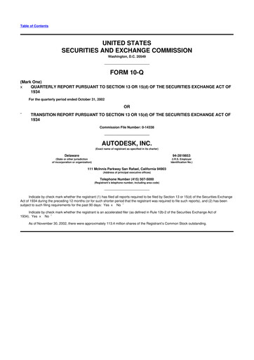 Thumbnail Autodesk 10-Q Quarterly Report FY 