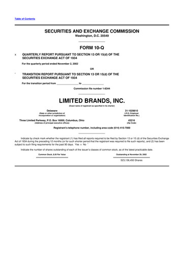 Thumbnail Bath & Body Works 10-Q Quarterly Report FY 