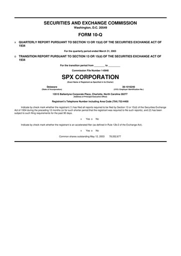 Thumbnail SPX Technologies 10-Q Quarterly Report FY 