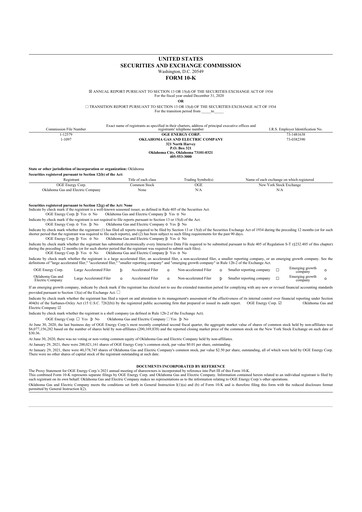 Thumbnail OGE Energy
 10-K Annual Report 2020