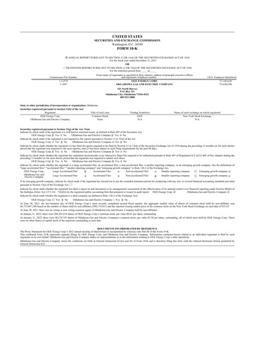 Thumbnail OGE Energy
 10-K Annual Report 2021
