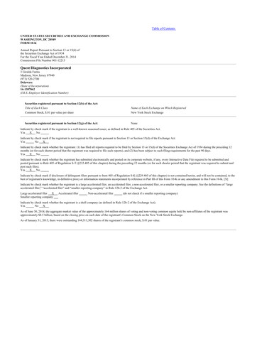 Thumbnail Quest Diagnostics
 10-K Annual Report 2014