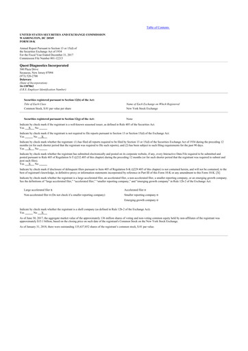 Thumbnail Quest Diagnostics
 10-K Annual Report 2017