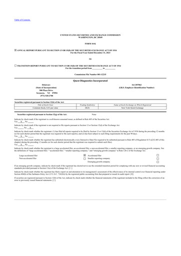 Thumbnail Quest Diagnostics
 10-K Annual Report 2023