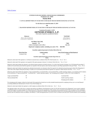 Thumbnail Genesis Energy  L.P. 10-K Annual Report 2019