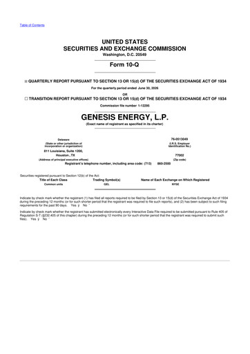 Thumbnail Genesis Energy  L.P. 10-Q Quarterly Report FY2026 