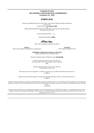 Thumbnail ePlus 10-K Annual Report 