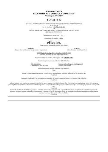 Thumbnail ePlus 10-K Annual Report 