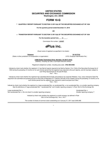 Thumbnail ePlus 10-Q Quarterly Report FY 