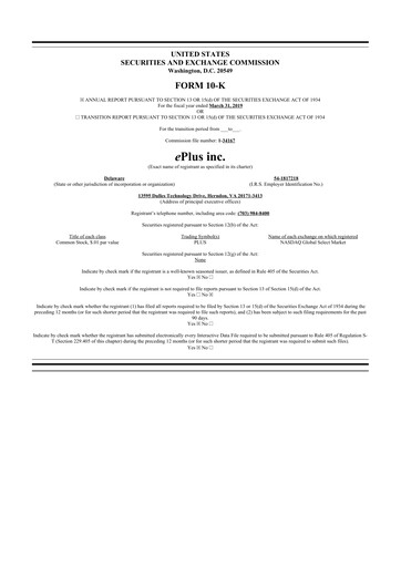 Thumbnail ePlus 10-K Annual Report 2019