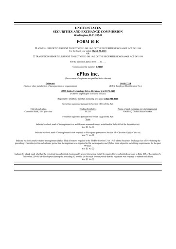 Thumbnail ePlus 10-K Annual Report 2021