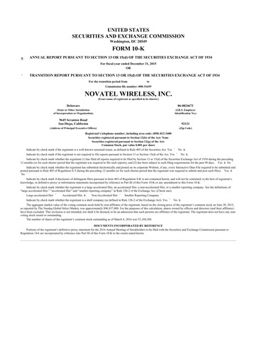 Vorschaubild Inseego 10-K Jahresbericht 2015