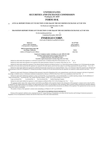 Vorschaubild Inseego 10-K Jahresbericht 2016
