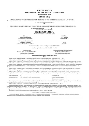 Vorschaubild Inseego 10-K Jahresbericht 2017