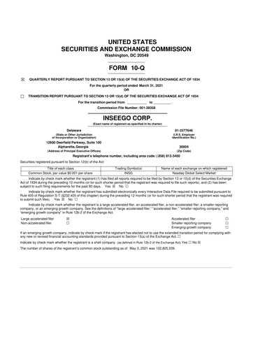 Thumbnail Inseego 10-Q Quarterly Report FY2021 