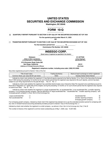 Thumbnail Inseego 10-Q Quarterly Report FY2025 