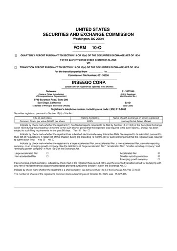 Thumbnail Inseego 10-Q Quarterly Report FY2025 