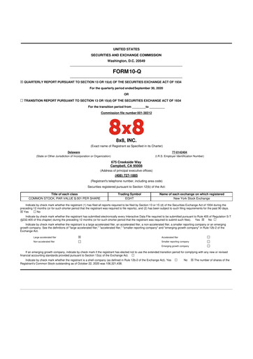 Thumbnail 8x8
 10-Q Quarterly Report FY2021 
