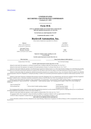 Thumbnail Rockwell Automation
 10-K Annual Report 2017