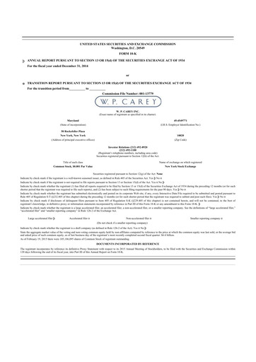 Thumbnail W. P. Carey 10-K Annual Report 2014