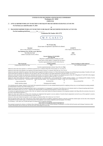 Thumbnail W. P. Carey 10-K Annual Report 2024