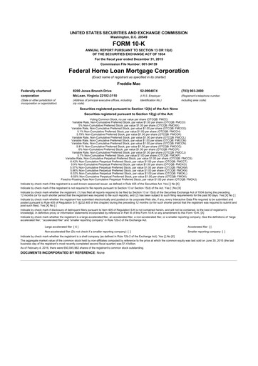 Thumbnail Freddie Mac
 10-K Annual Report 2015