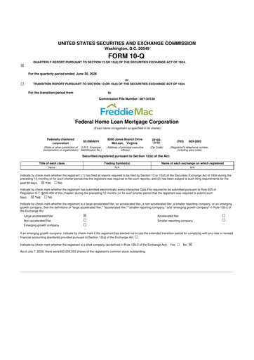 Vorschaubild Freddie Mac
 10-Q Quartalsbericht 2026 