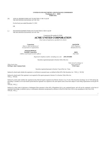 Vorschaubild Acme United 10-K Jahresbericht 