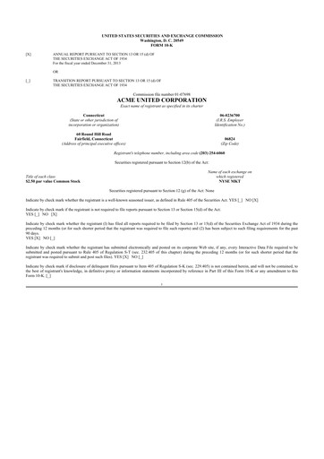 Vorschaubild Acme United 10-K Jahresbericht 2013