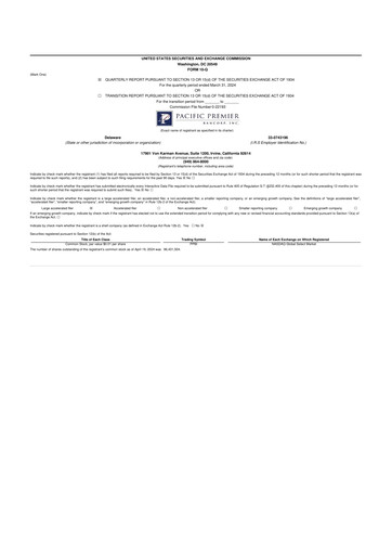 Thumbnail Pacific Premier Bancorp
 10-Q Quarterly Report FY2024 