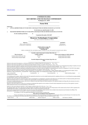 Vorschaubild Dynavax Technologies
 10-K Jahresbericht 2024