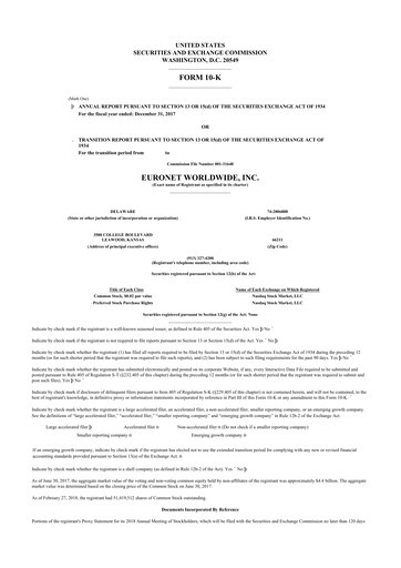 Thumbnail Euronet Worldwide
 10-K Annual Report 2017