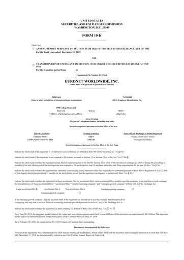 Thumbnail Euronet Worldwide
 10-K Annual Report 2019