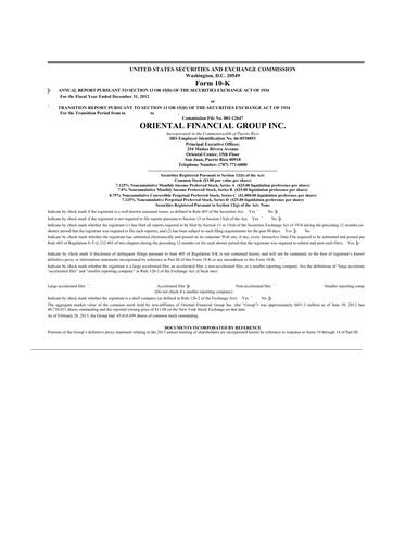 Thumbnail OFG Bancorp
 10-K Annual Report 2012