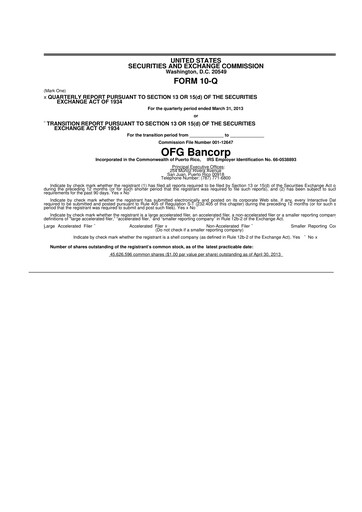 Thumbnail OFG Bancorp
 10-Q Quarterly Report FY 