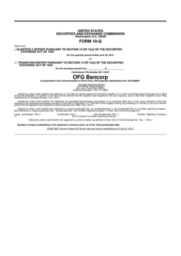 Thumbnail OFG Bancorp
 10-Q Quarterly Report FY 
