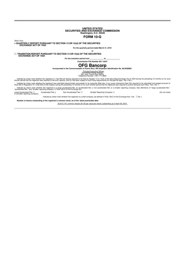Thumbnail OFG Bancorp
 10-Q Quarterly Report FY 