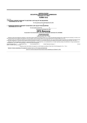 Thumbnail OFG Bancorp
 10-Q Quarterly Report FY 