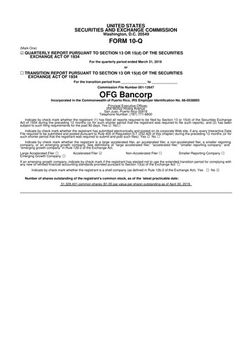 Thumbnail OFG Bancorp
 10-Q Quarterly Report FY 