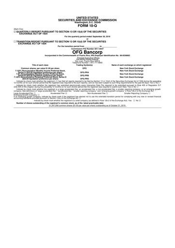 Thumbnail OFG Bancorp
 10-Q Quarterly Report FY 