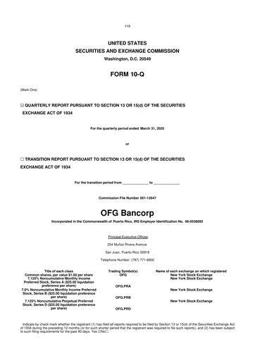 Thumbnail OFG Bancorp
 10-Q Quarterly Report FY 