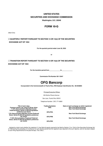 Thumbnail OFG Bancorp
 10-Q Quarterly Report FY 