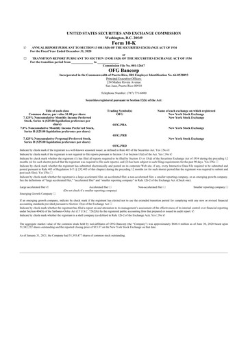 Thumbnail OFG Bancorp
 10-K Annual Report 2020