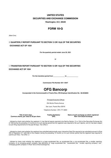 Thumbnail OFG Bancorp
 10-Q Quarterly Report FY 