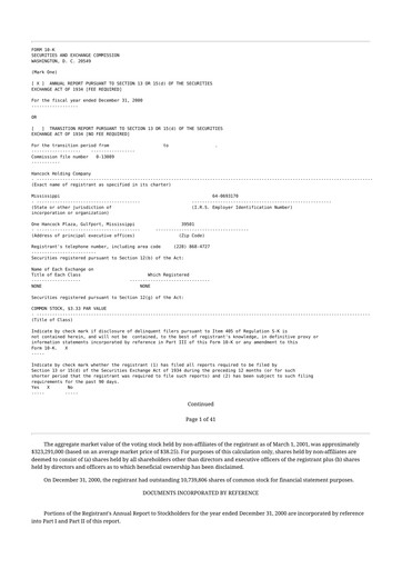 Thumbnail Hancock Whitney 10-K Annual Report 