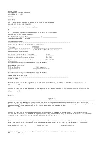 Thumbnail Hancock Whitney 10-K Annual Report 