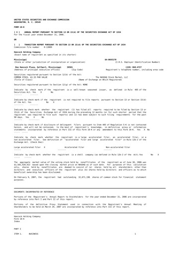 Thumbnail Hancock Whitney 10-K Annual Report 