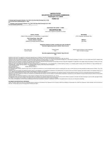 Thumbnail Celestica 10-K Annual Report 2025