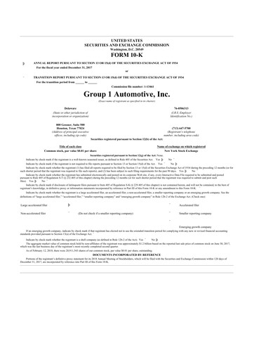 Thumbnail Group 1 Automotive 10-K Annual Report 2017