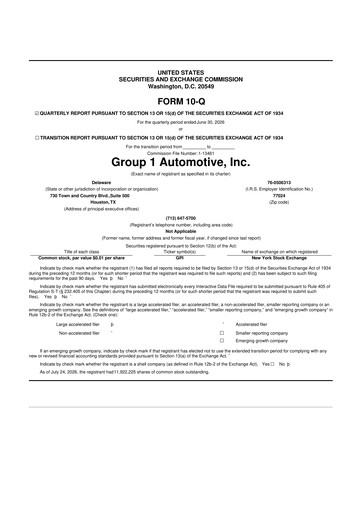 Thumbnail Group 1 Automotive 10-Q Quarterly Report FY2026 